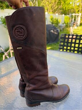 Rockport Dark Brown Leather Knee-High Riding Boots
